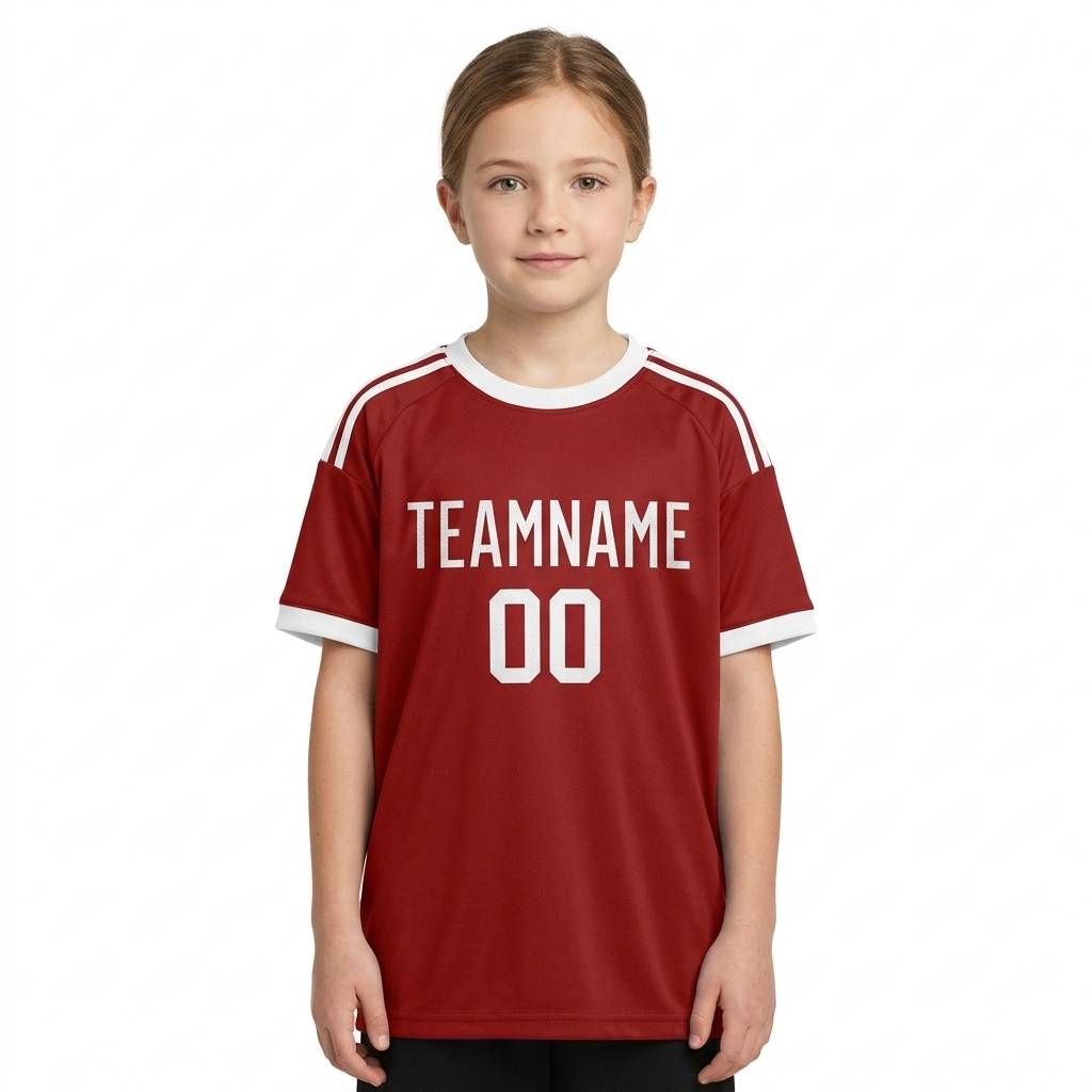 Custom Red & White Custom Soccer Jersey