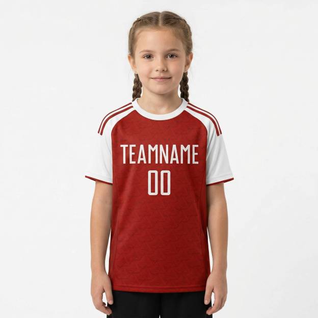 Custom Red & White Custom Soccer Jersey