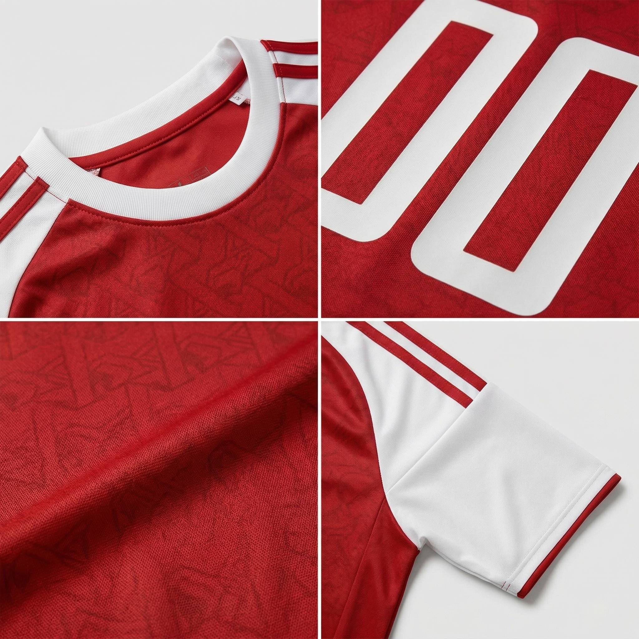 Custom Red & White Custom Soccer Jersey