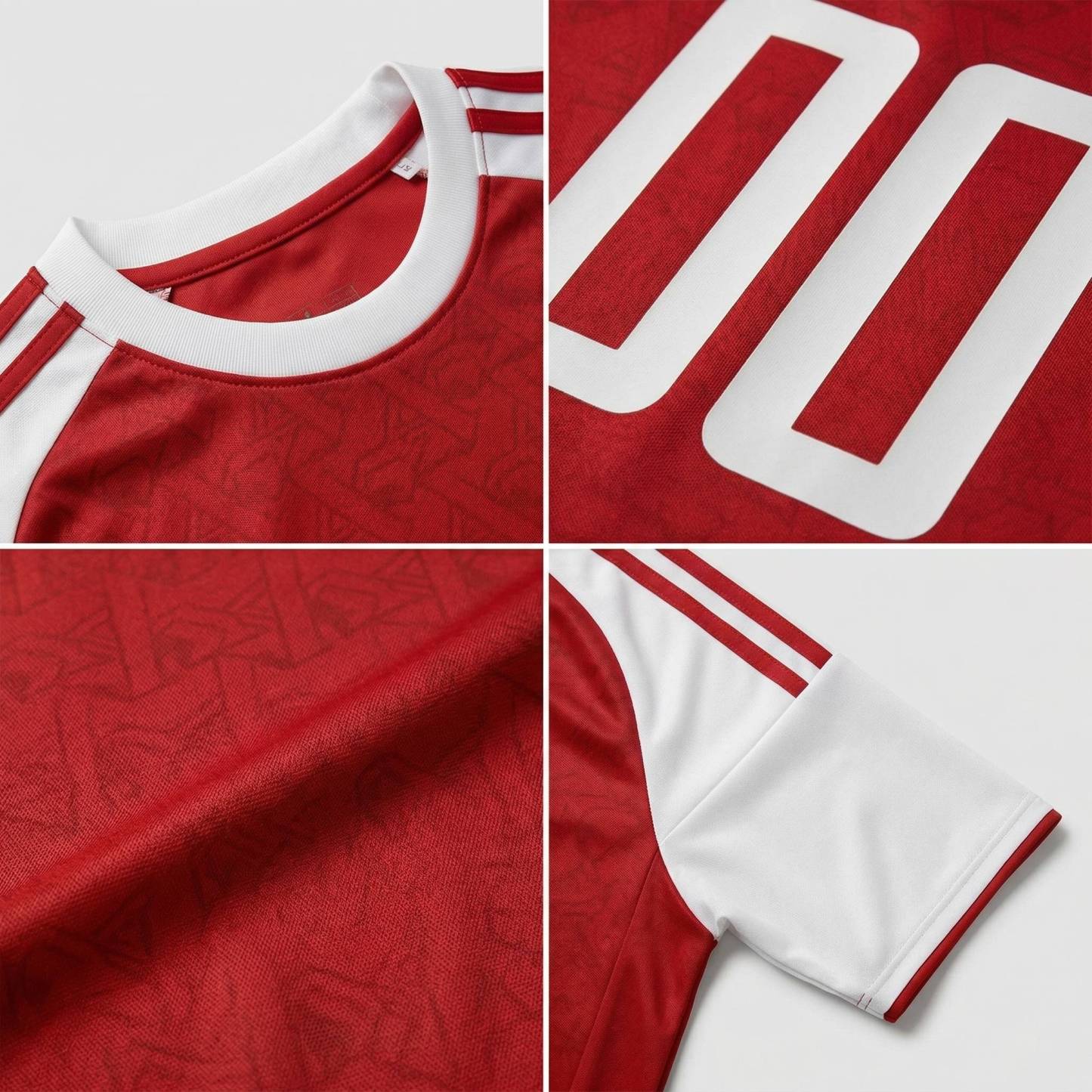 Custom Red & White Custom Soccer Jersey