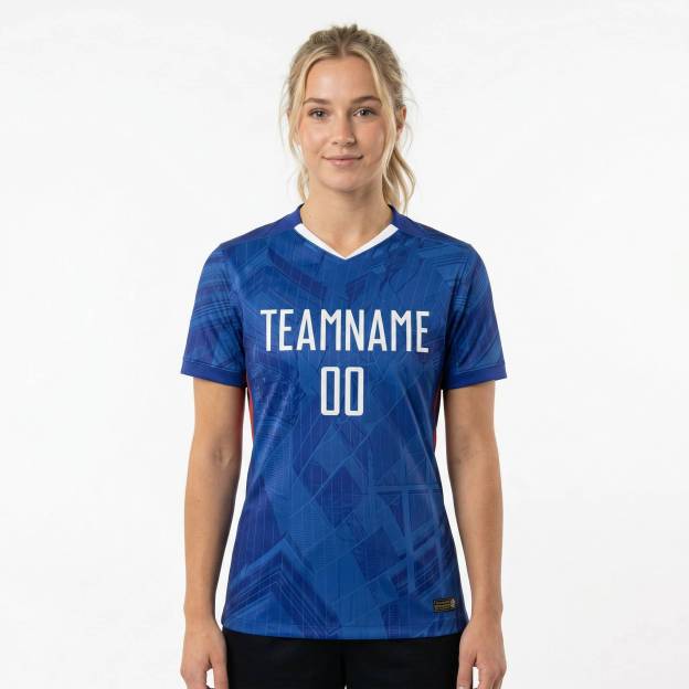 Custom Royal & White/Red Custom Soccer Jersey