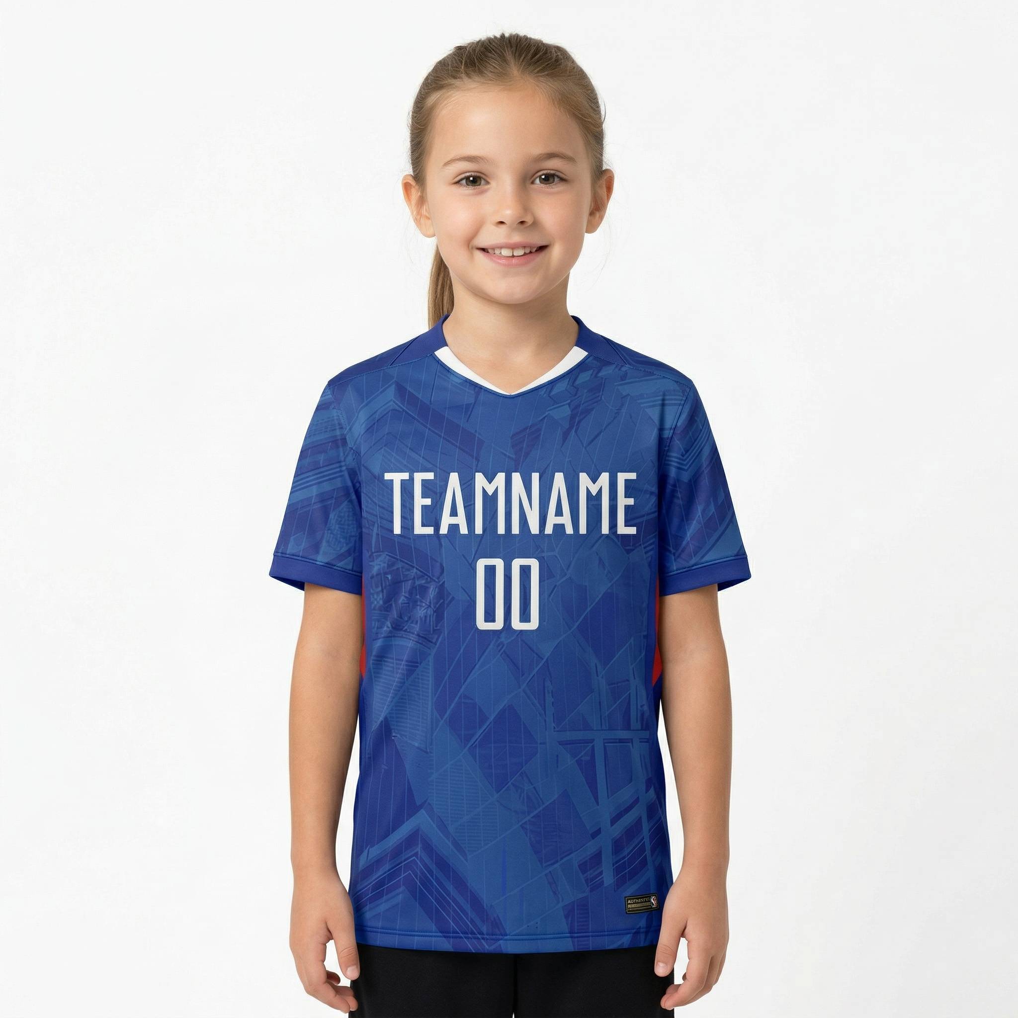 Custom Royal & White/Red Custom Soccer Jersey