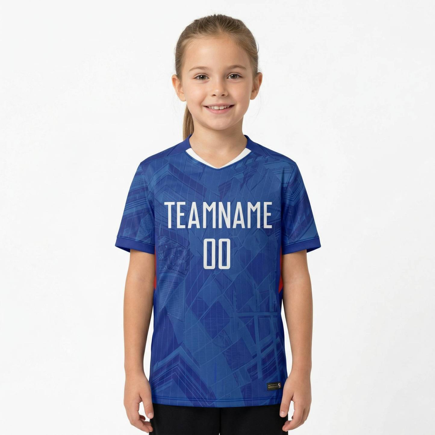 Custom Royal & White/Red Custom Soccer Jersey