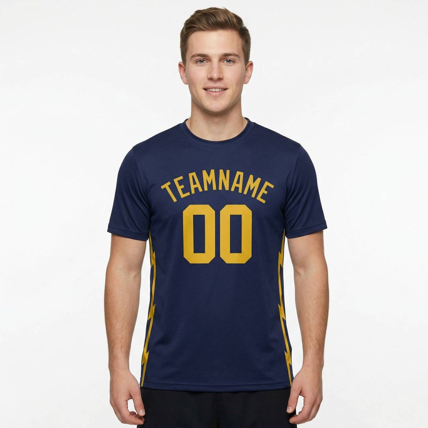 Custom Royal & Yellow Custom Soccer Jersey