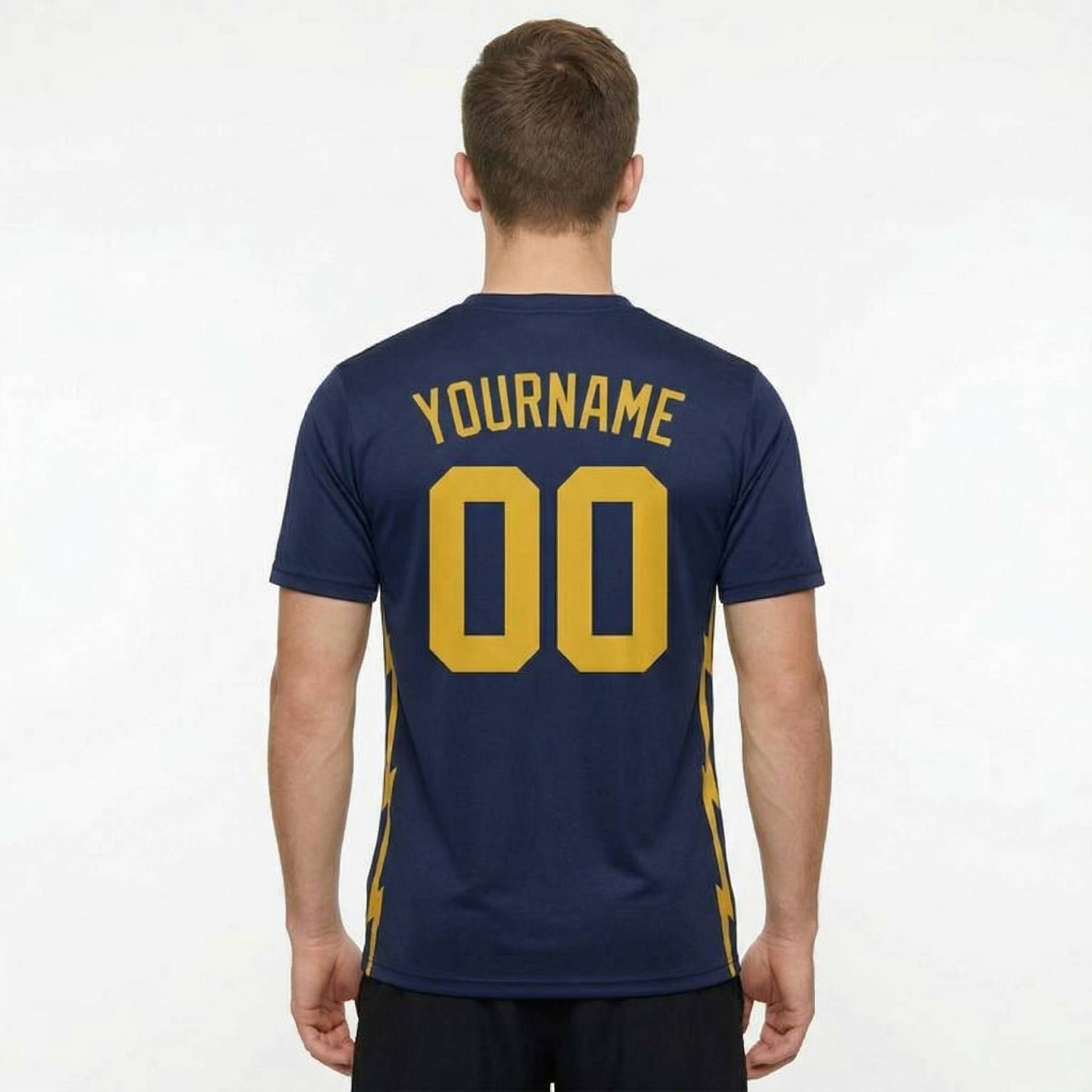 Custom Royal & Yellow Custom Soccer Jersey