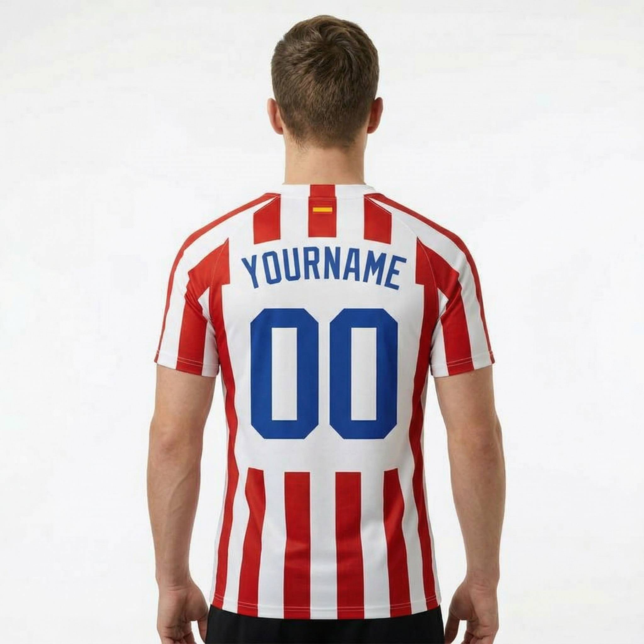 Custom White& Red/Royal Custom Soccer Jersey