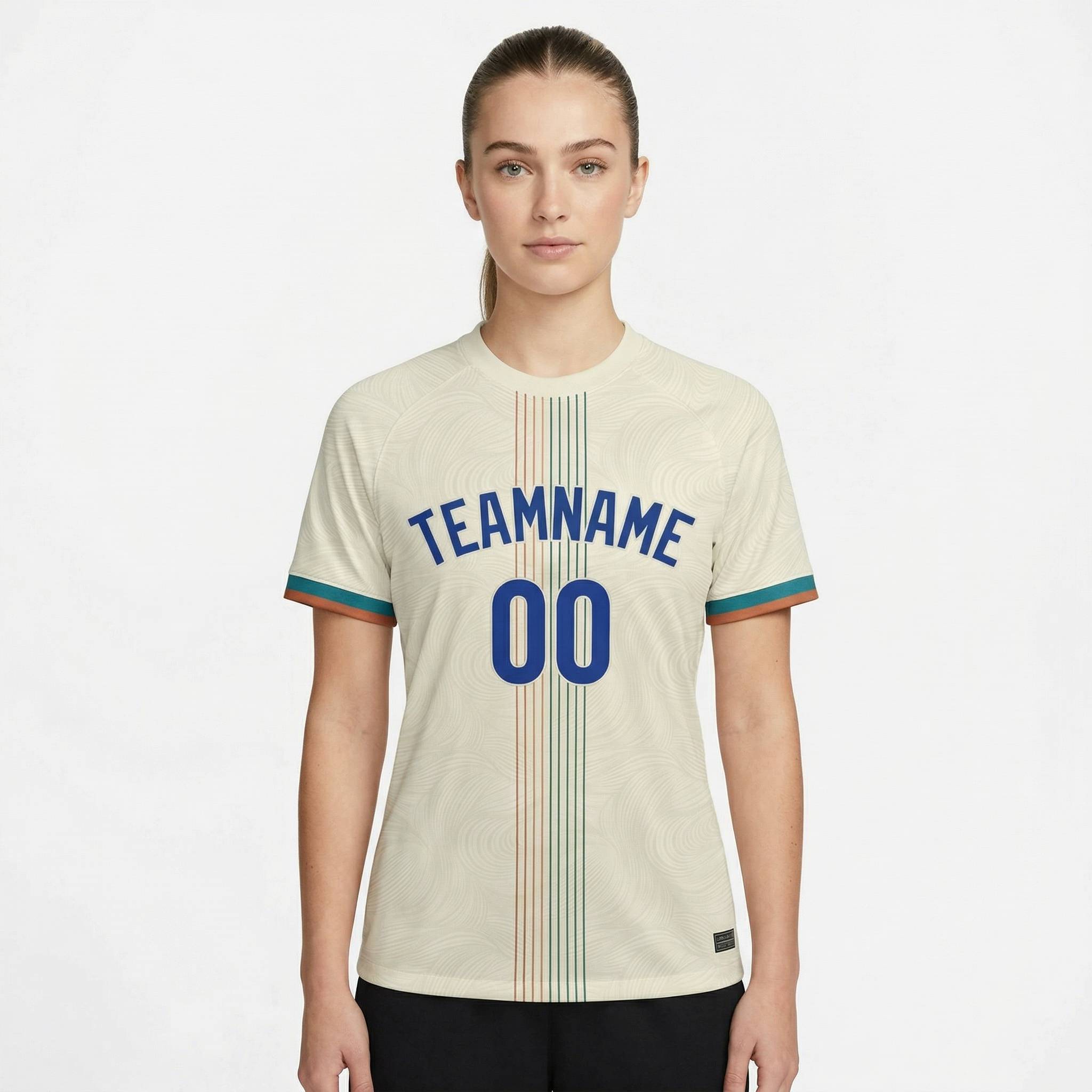 Custom White & Royal/Red Custom Soccer Jersey