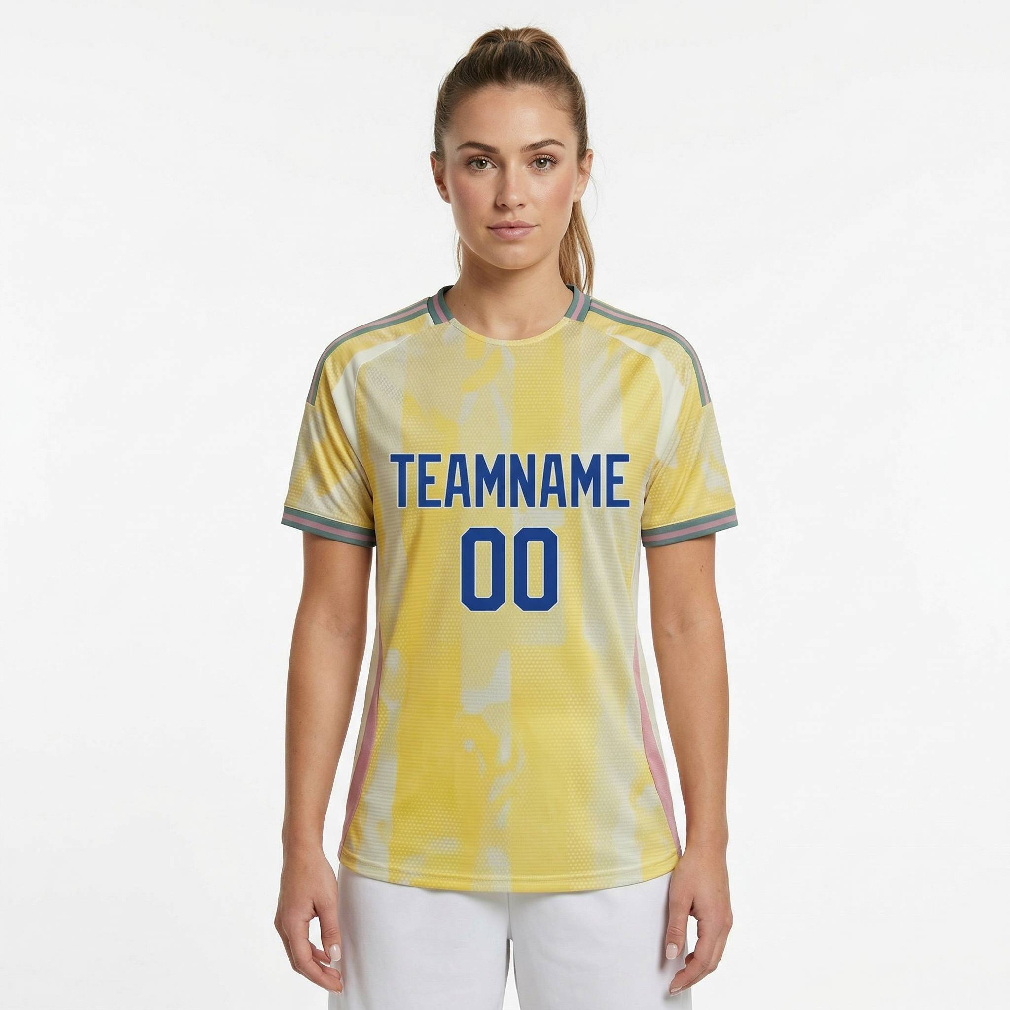 Custom Yellow & Royal/White Custom Soccer Jersey