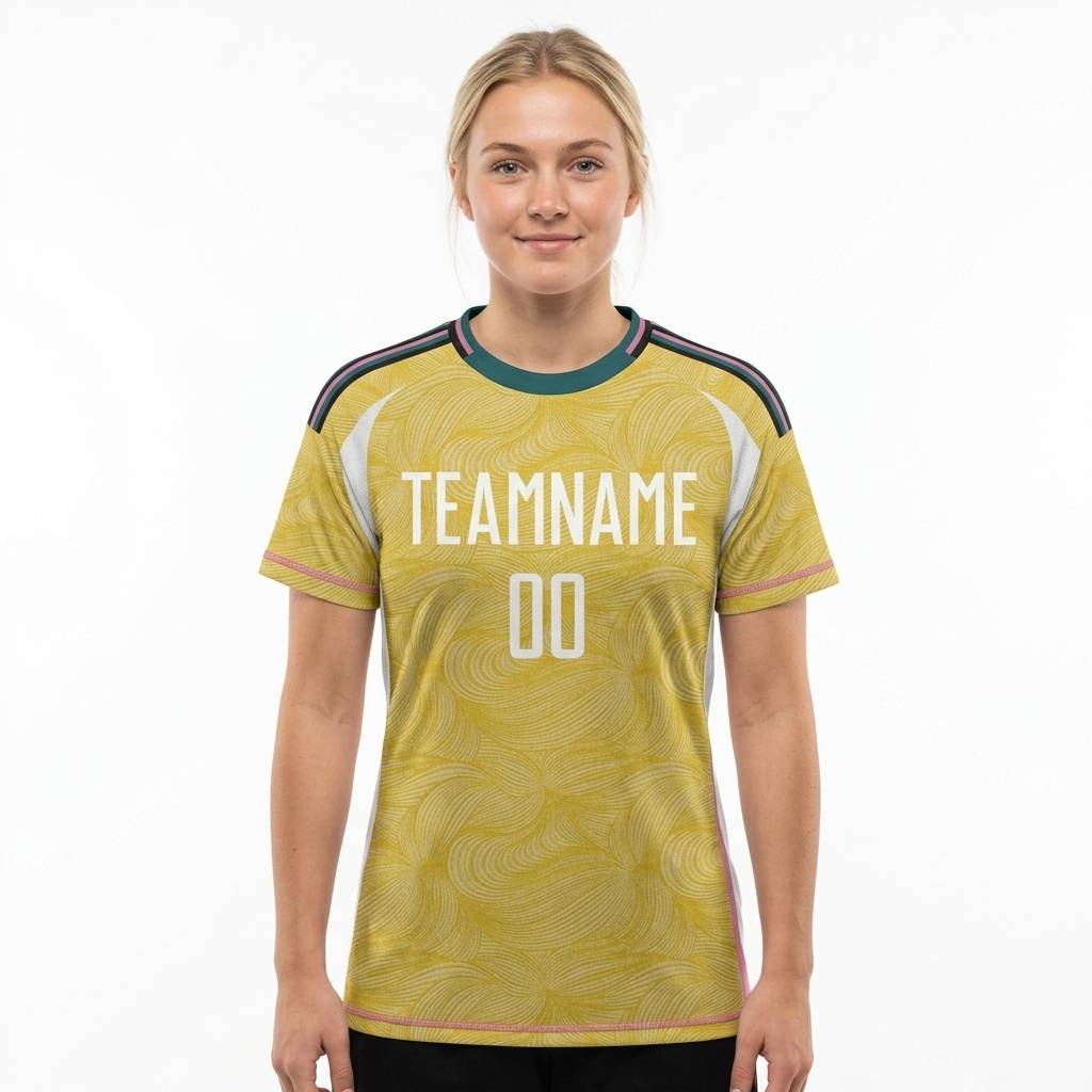 Custom Yellow & White/Green Custom Soccer Jersey