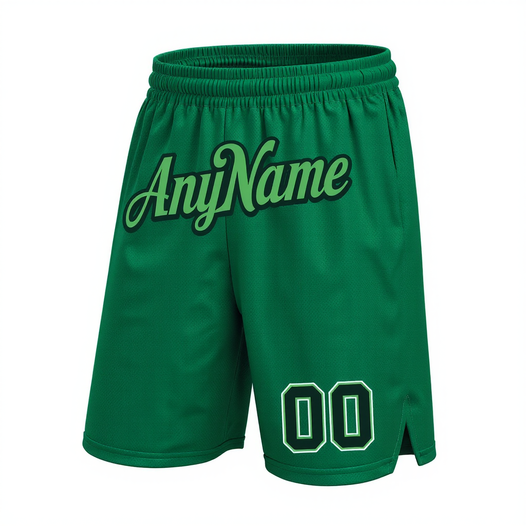 Custom Green & Midnight Green/White Shorts