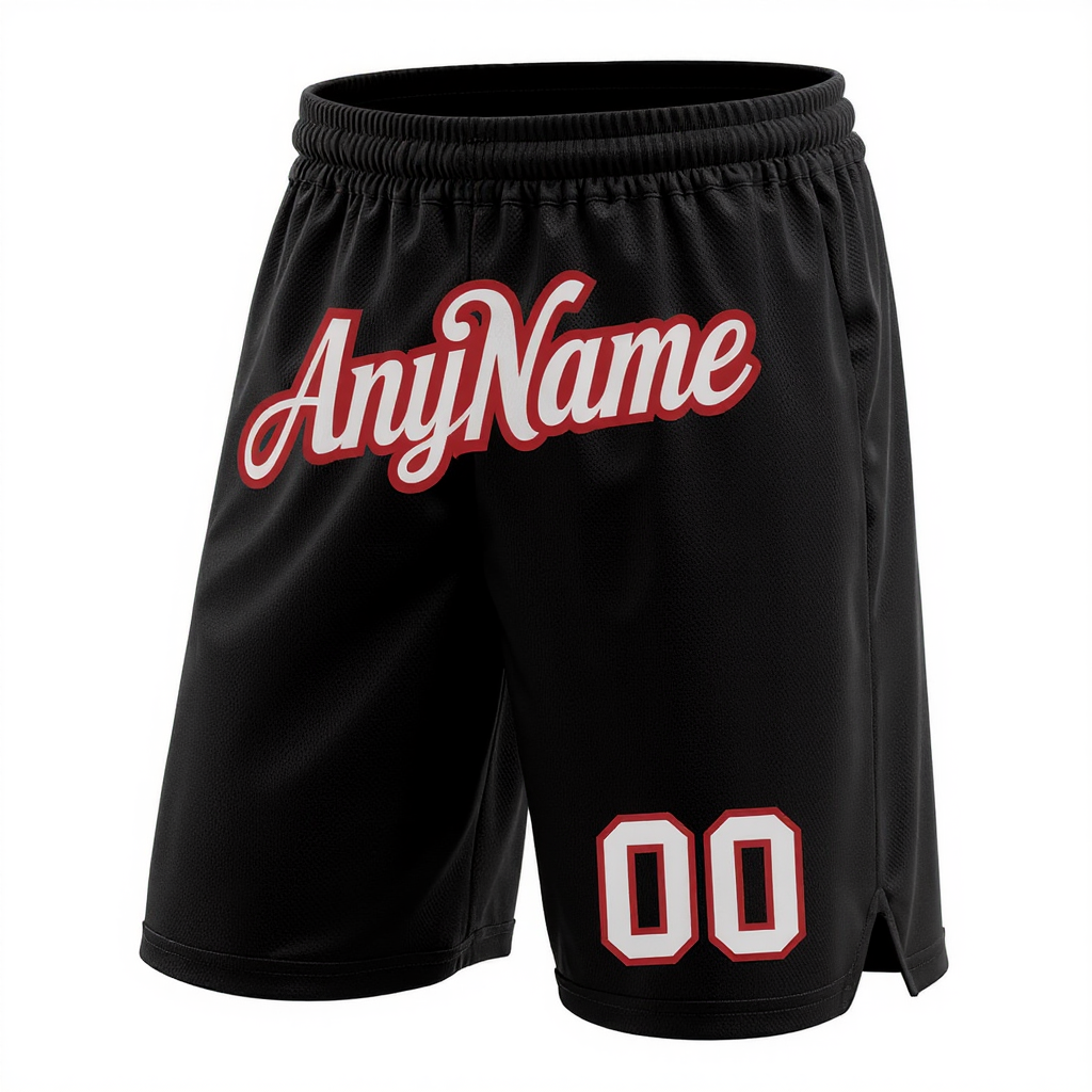 Custom Black & White/Red Shorts