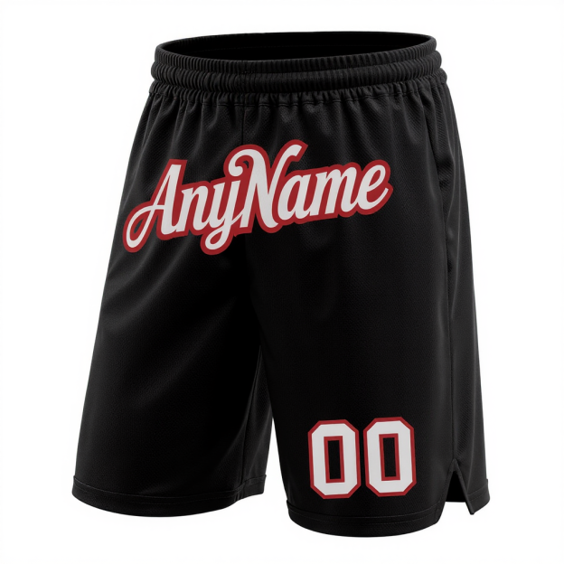 Custom Black & White/Red Shorts