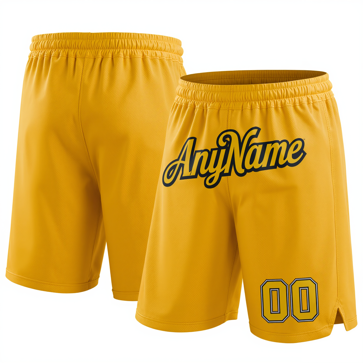 Custom Yellow & Black/White Shorts