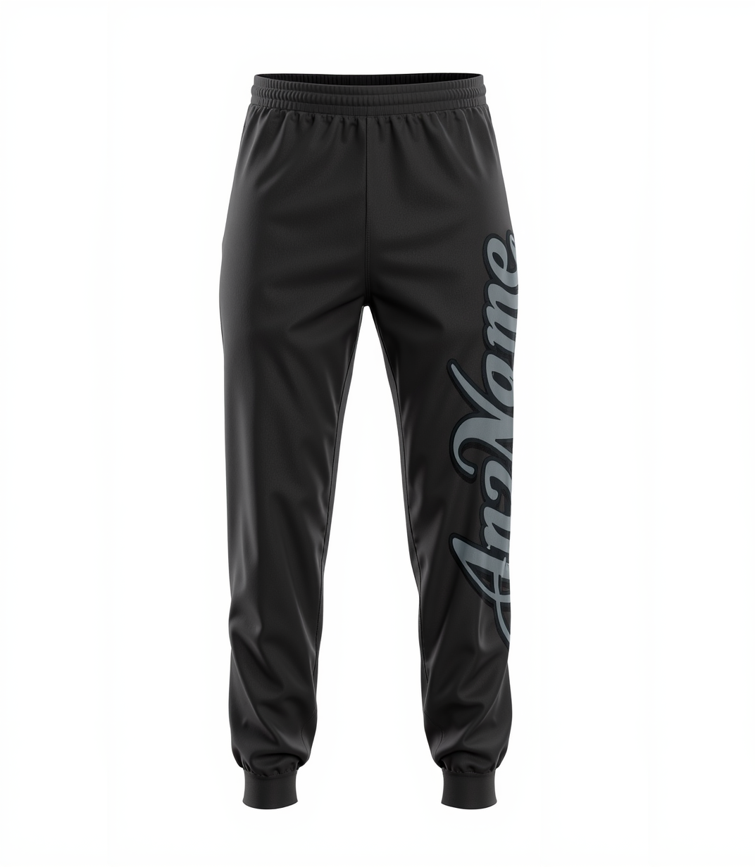 Custom Black & Grey Fleece Jogger Sweatpants