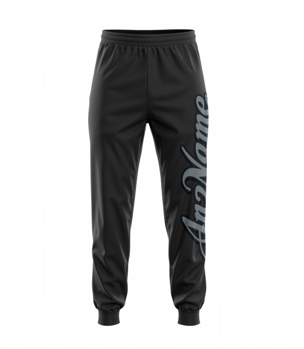 Custom Black & Grey Fleece Jogger Sweatpants