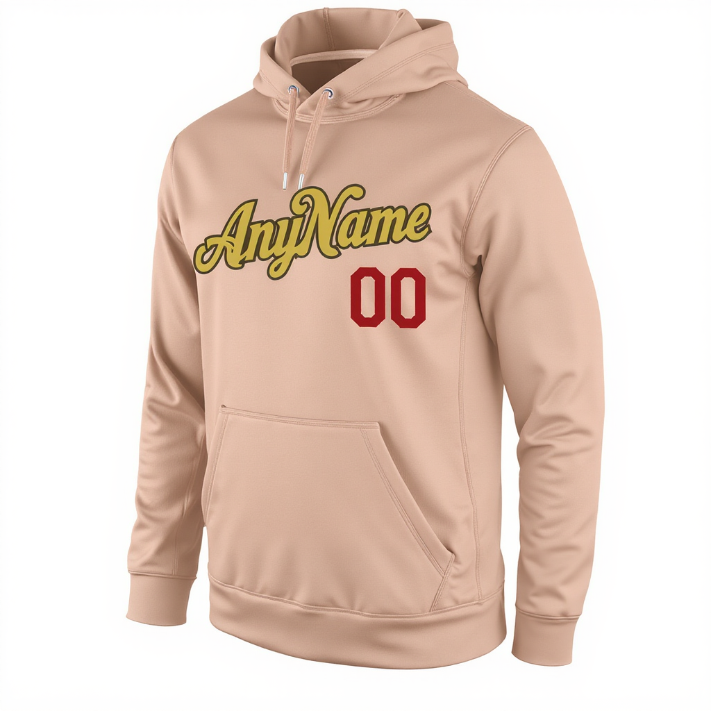 Custom Pink & Yellow/Black Pullover Sports Sweatshirt Hoodie