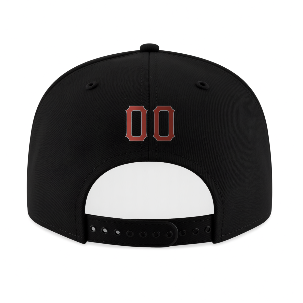 Custom Black & Burgundy/Sliver Stitched Adjustable Snapback Hat