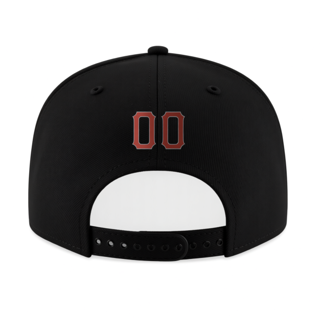 Custom Black & Burgundy/Sliver Stitched Adjustable Snapback Hat
