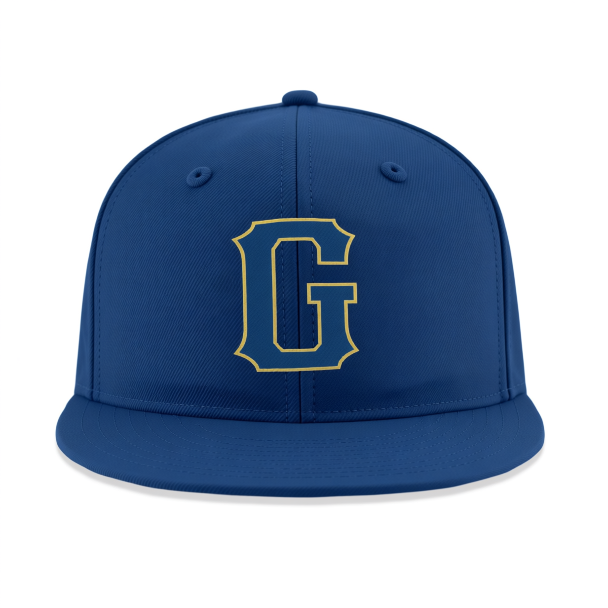 Custom Royal Blue & Gold Stitched Adjustable Snapback Hat