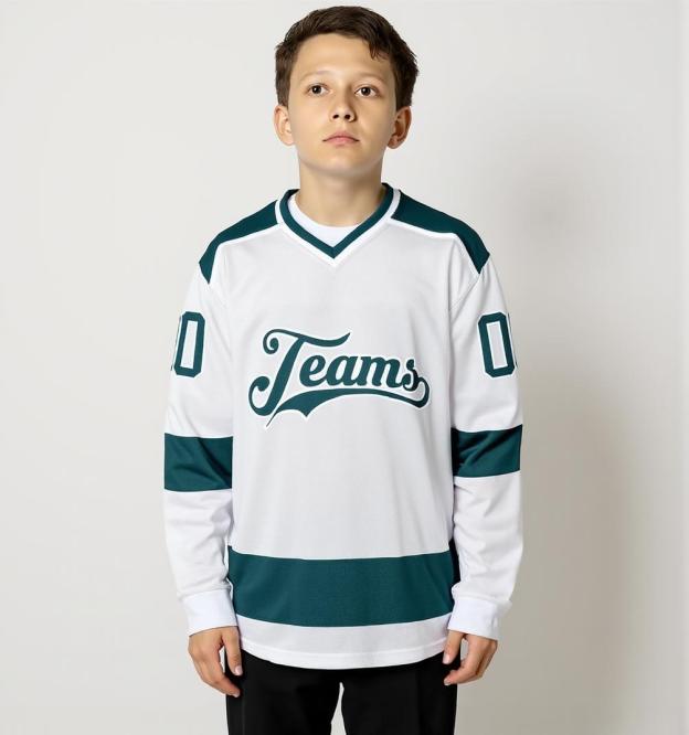 Custom White & Navy Hockey Jersey