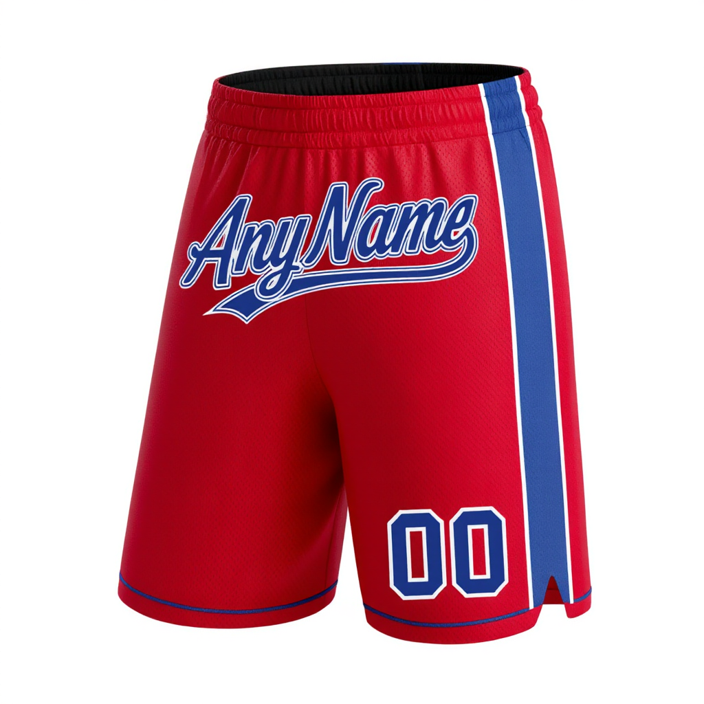 Custom Red & Royal/White Shorts