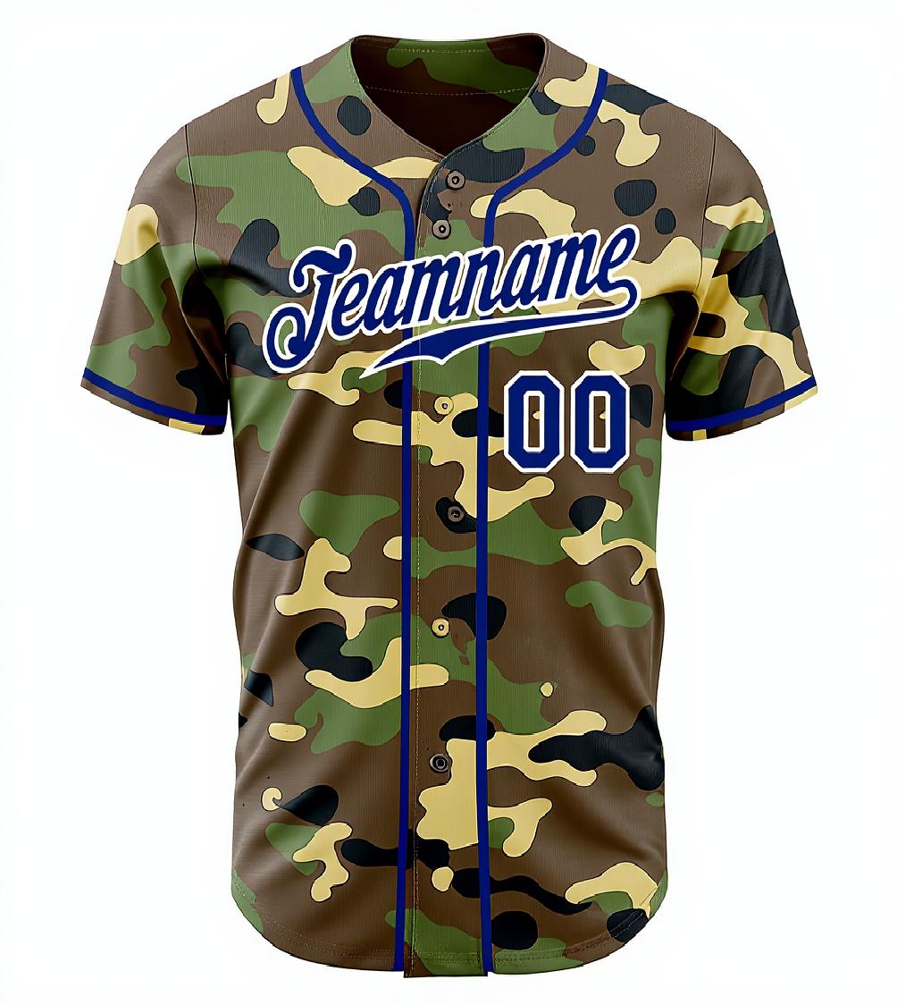 Custom Camo White & Black Salute To Service Baseball Jersey
