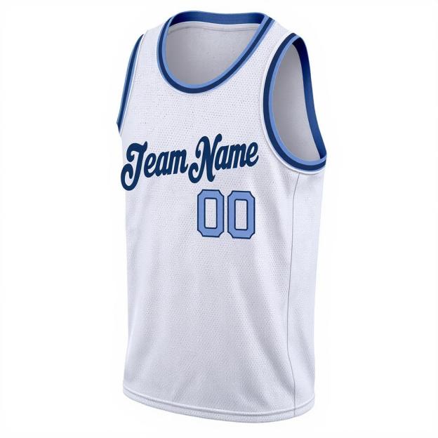 Custom White & Navy Basketball City Edition Jersey