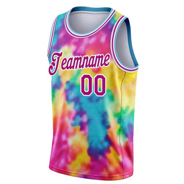 Custom Tie Dyes Purple & White Basketball City Edition Jersey