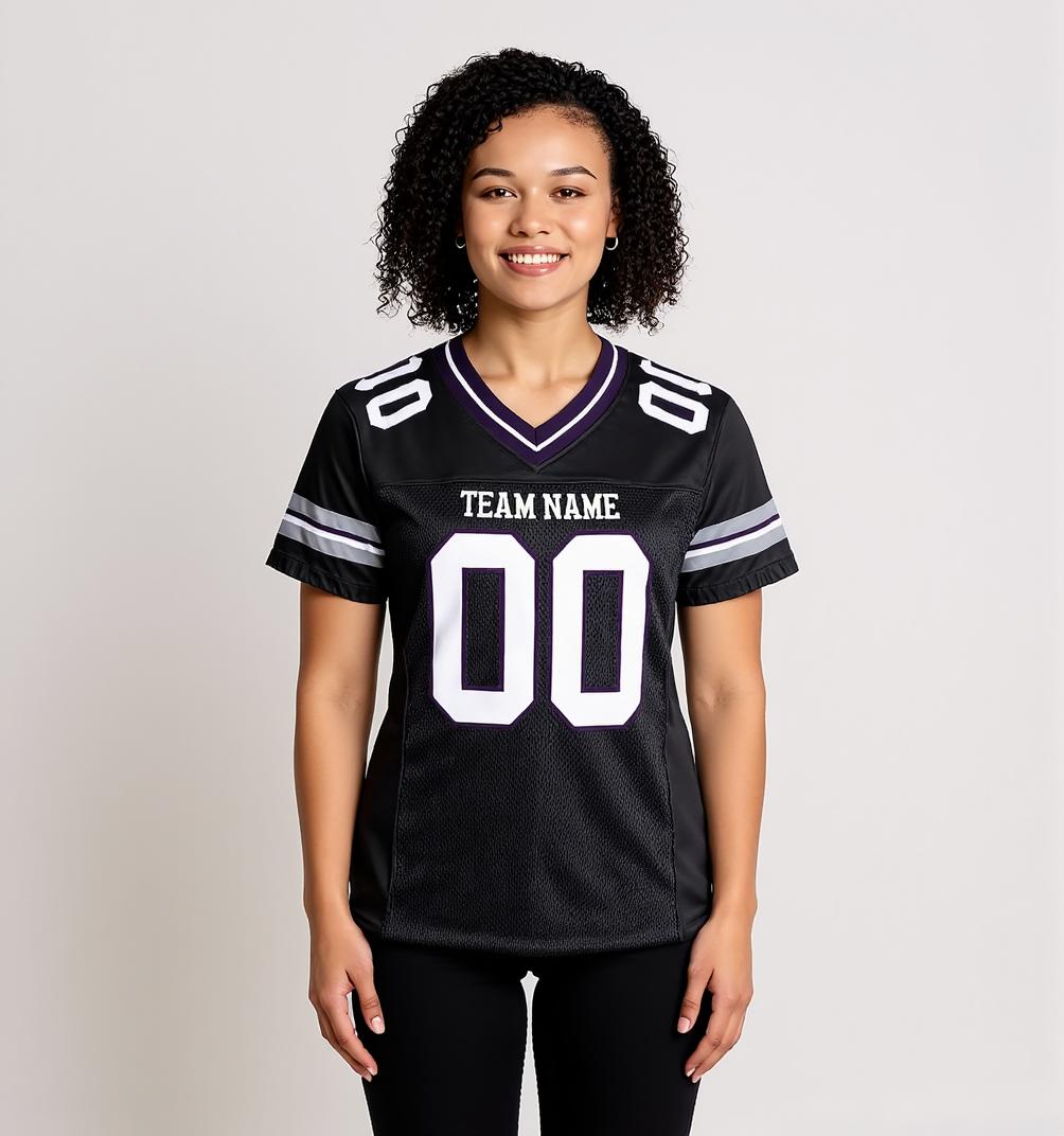 Custom Black & White Football Jersey