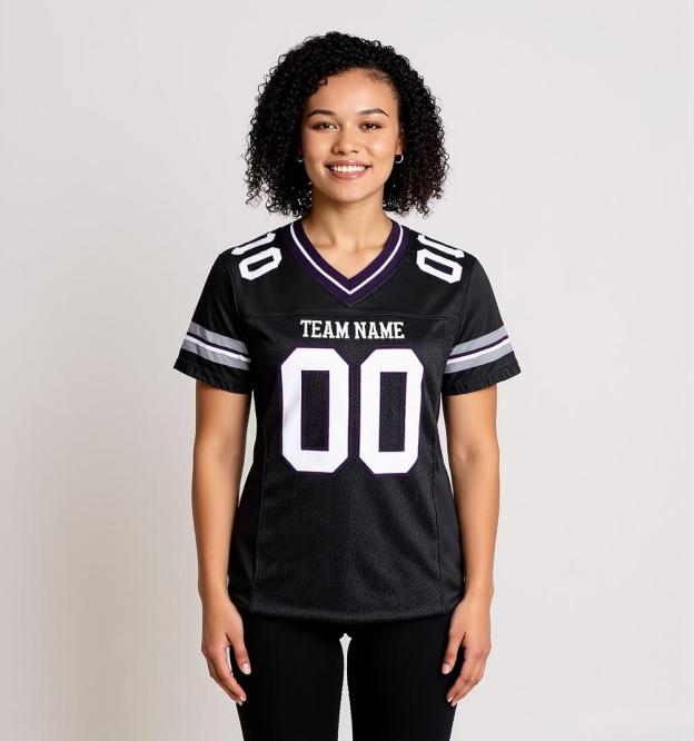 Custom Black & White Football Jersey