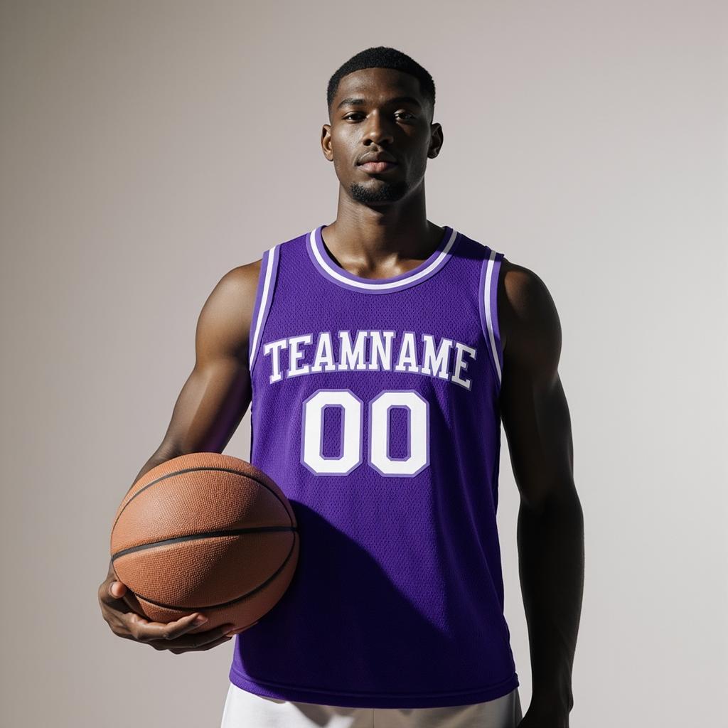 Custom Purple & White Basketball City Edition Jersey