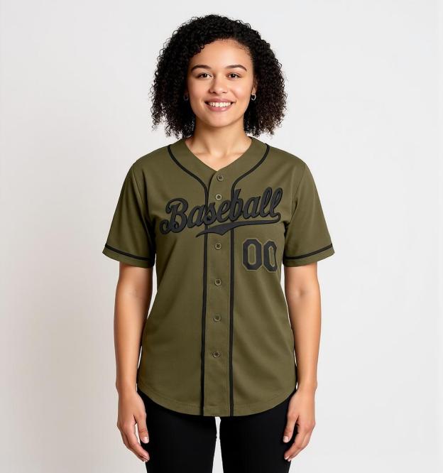 Custom Olive & Navy Baseball Jersey