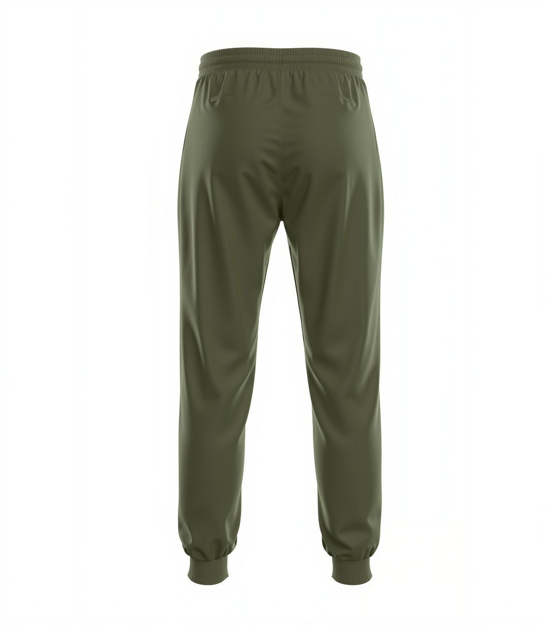 Custom Olive & White Fleece Jogger Sweatpants