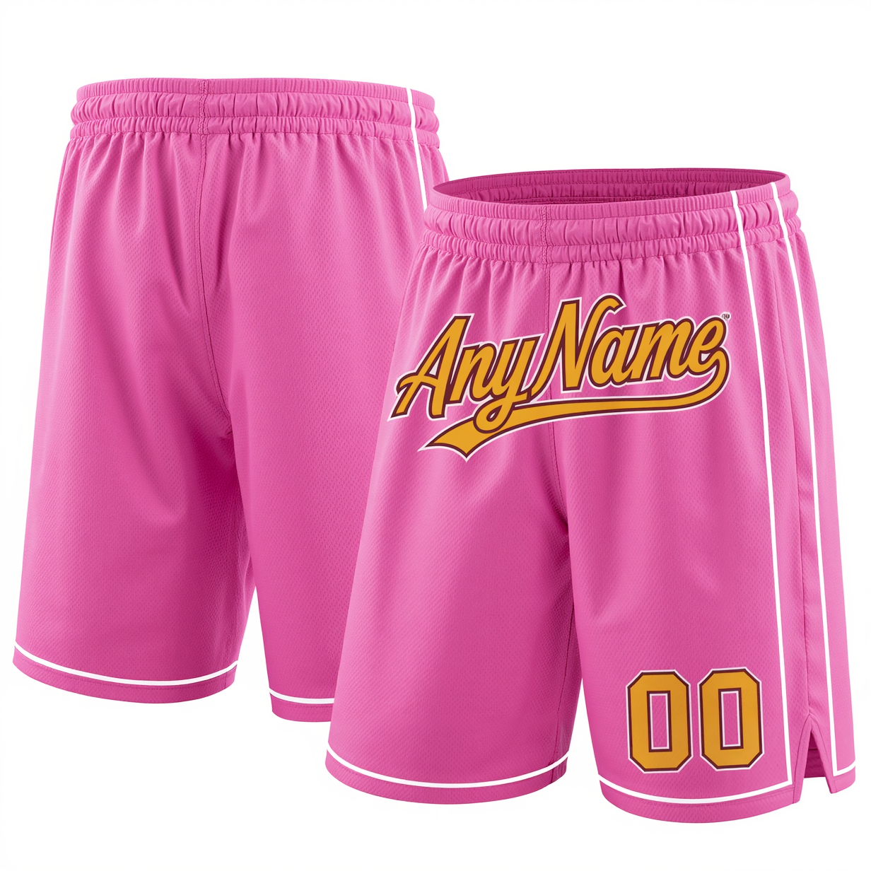 Custom Pink & Yellow/White Shorts
