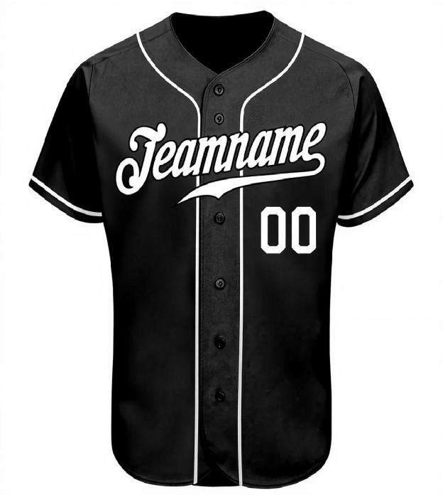 Custom Black & White Baseball Jersey