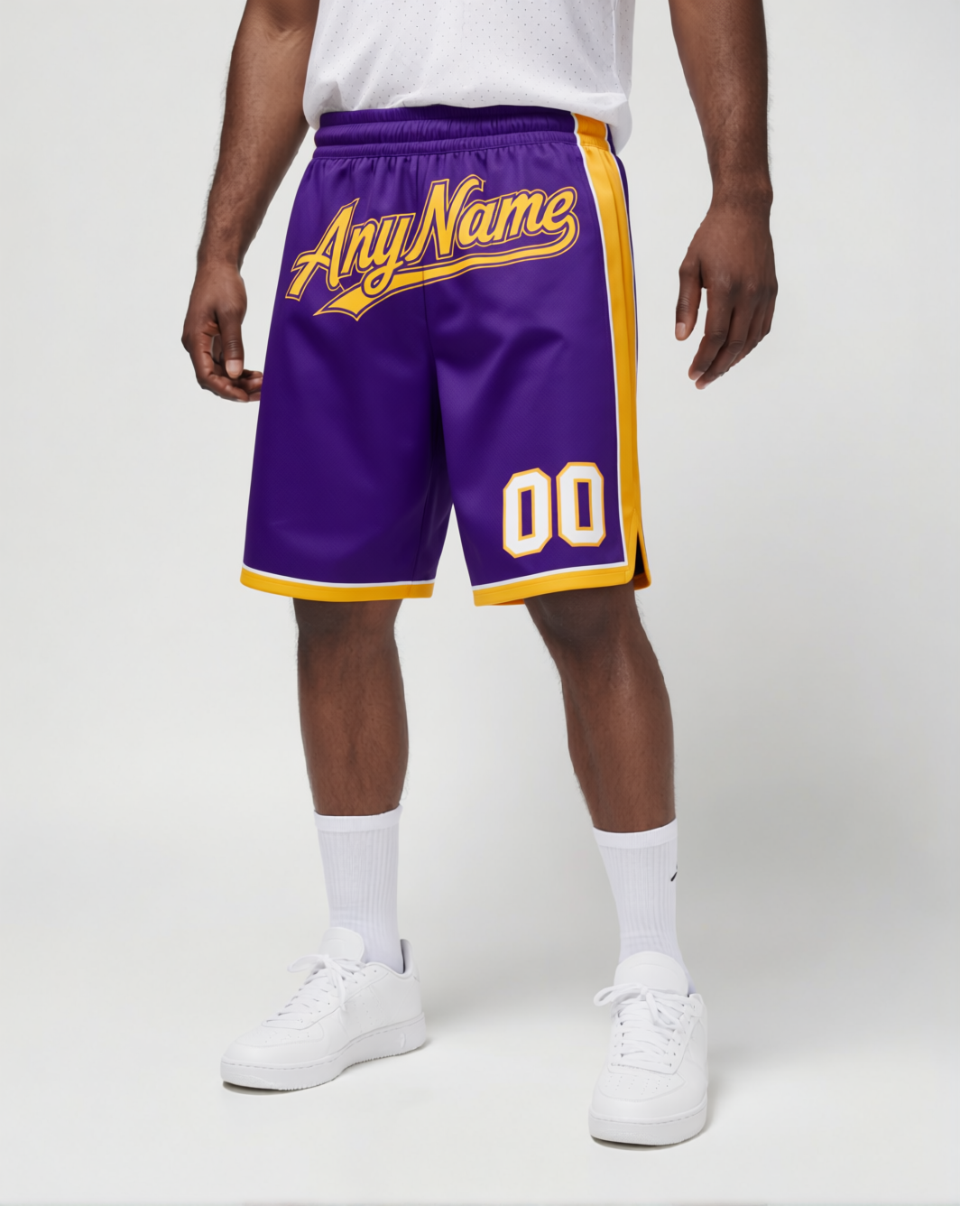 Custom Purple & Yellow/White Shorts