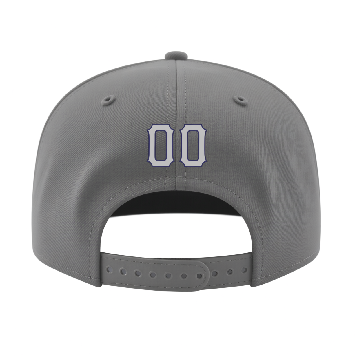 Custom Grey & White/Royal Stitched Adjustable Snapback Hat