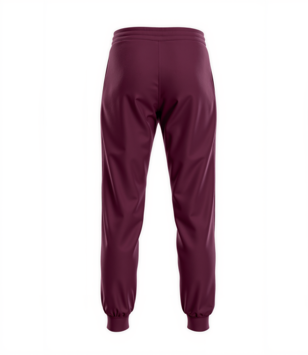 Custom Burgundy & Grey Fleece Jogger Sweatpants