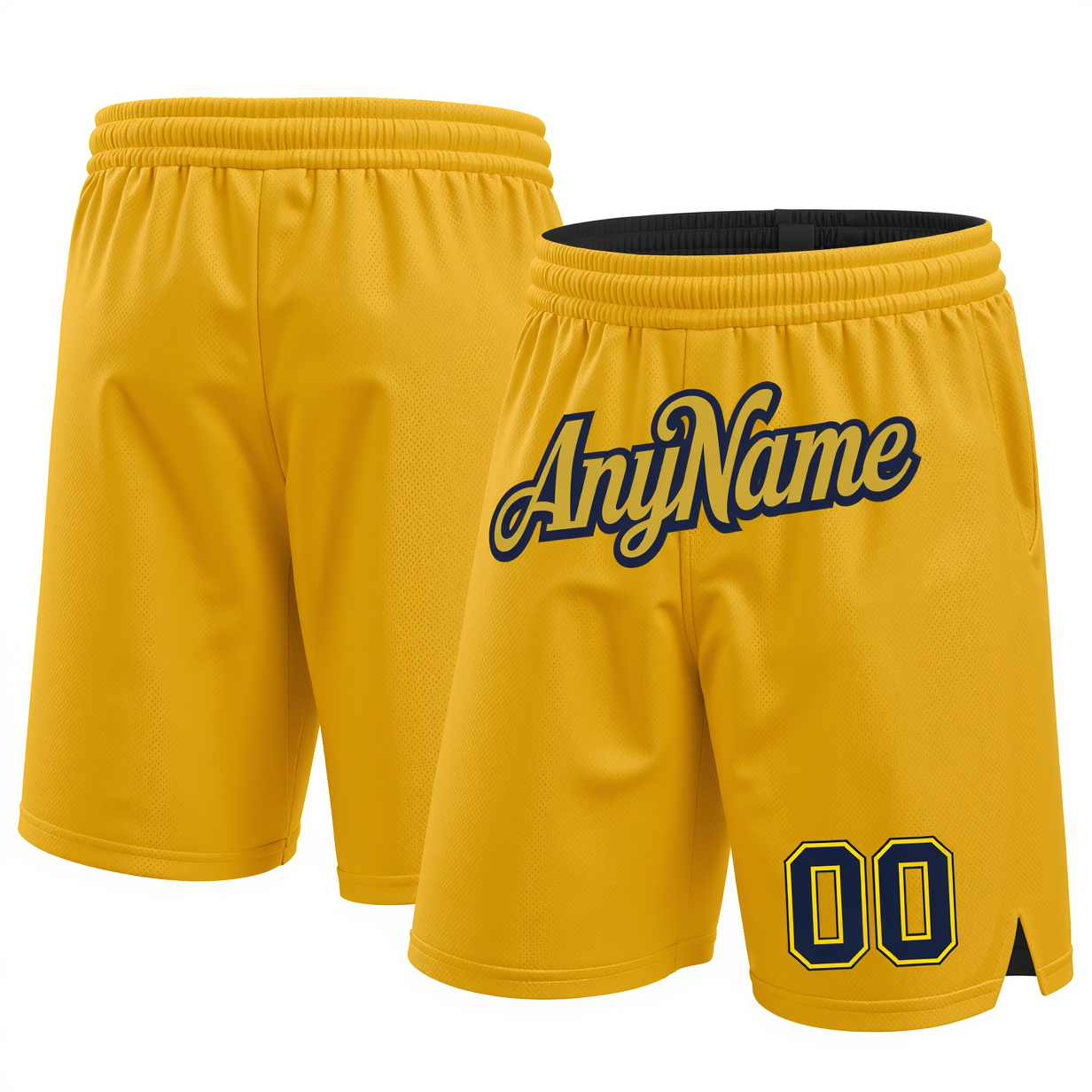 Custom Yellow & Royal/Black Shorts