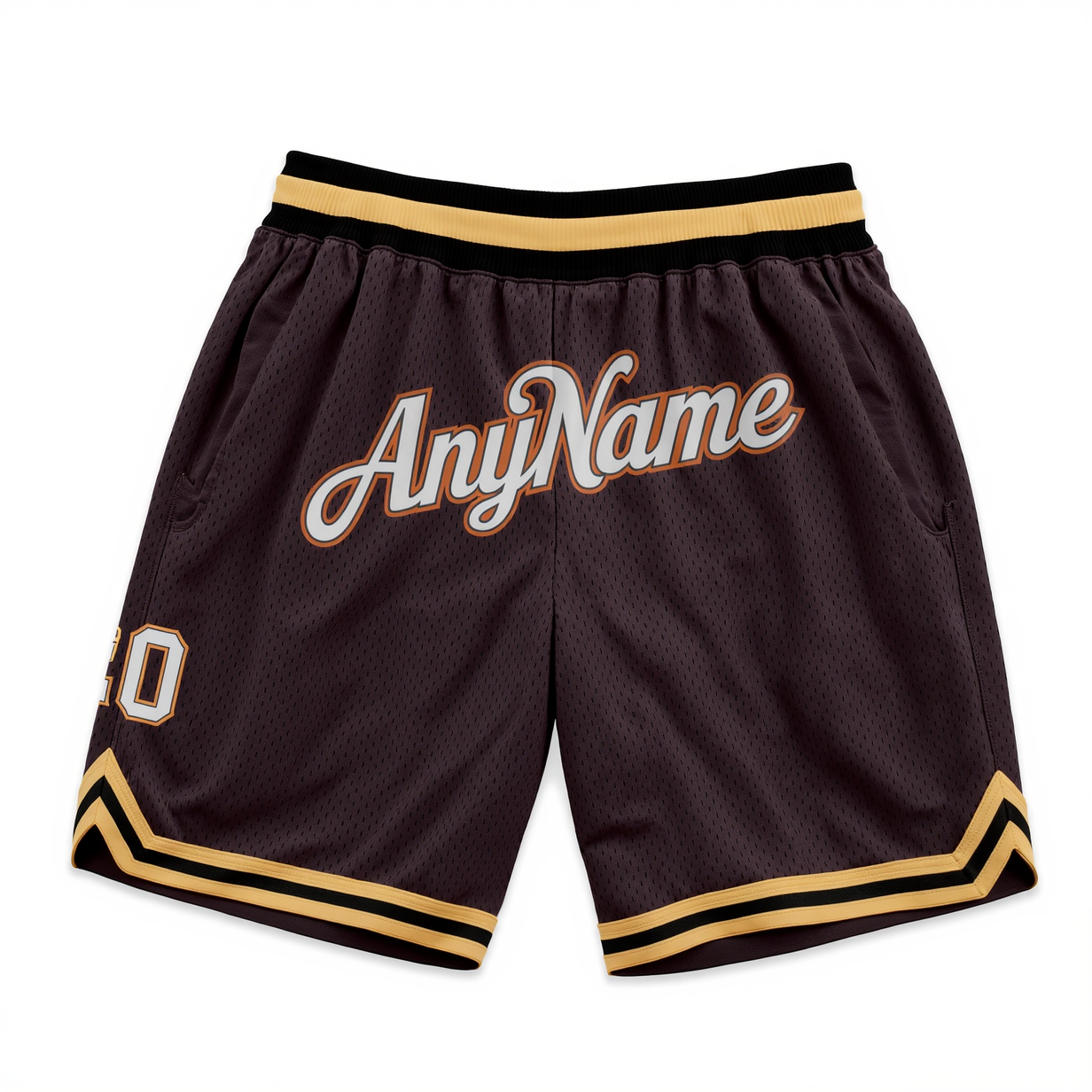 Custom Black & White/Gold Throwback Shorts