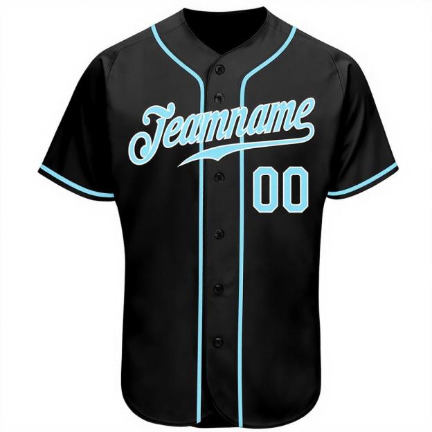 Custom Black & Mint Green/White Baseball Jersey