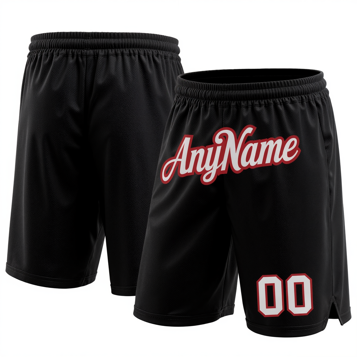 Custom Black & White/Red Shorts