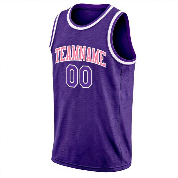Custom Purple & Pink/White Basketball City Edition Jersey