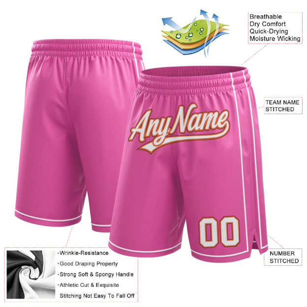 Custom Pink & White/Orange Shorts