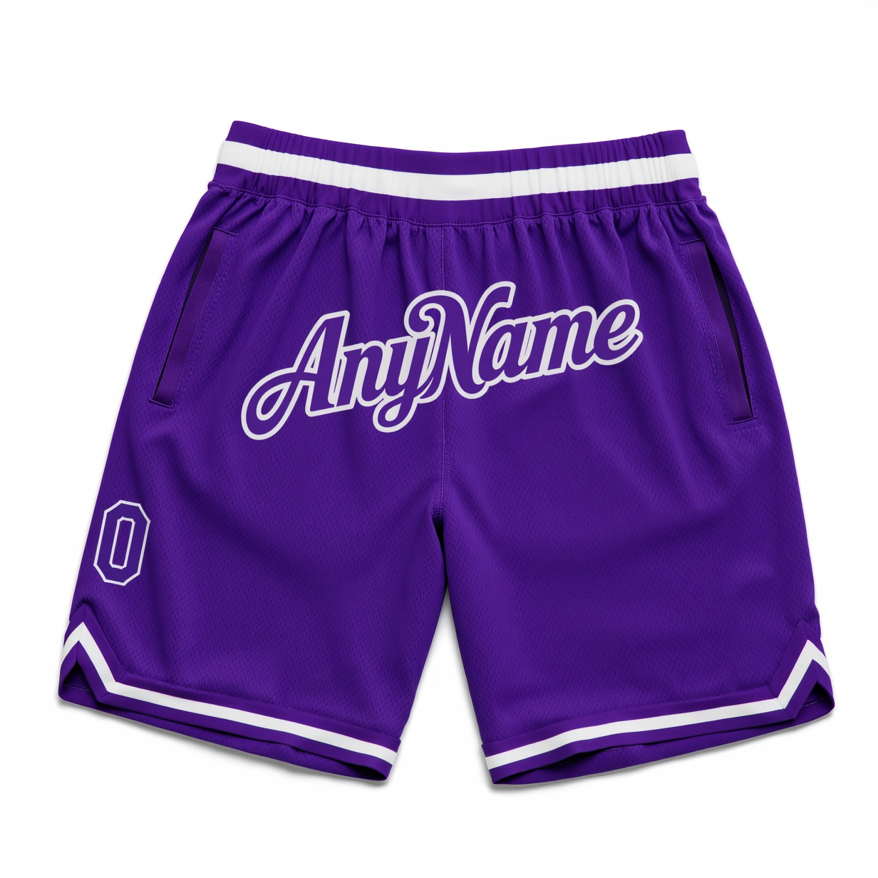 Custom Purple & White Throwback Shorts