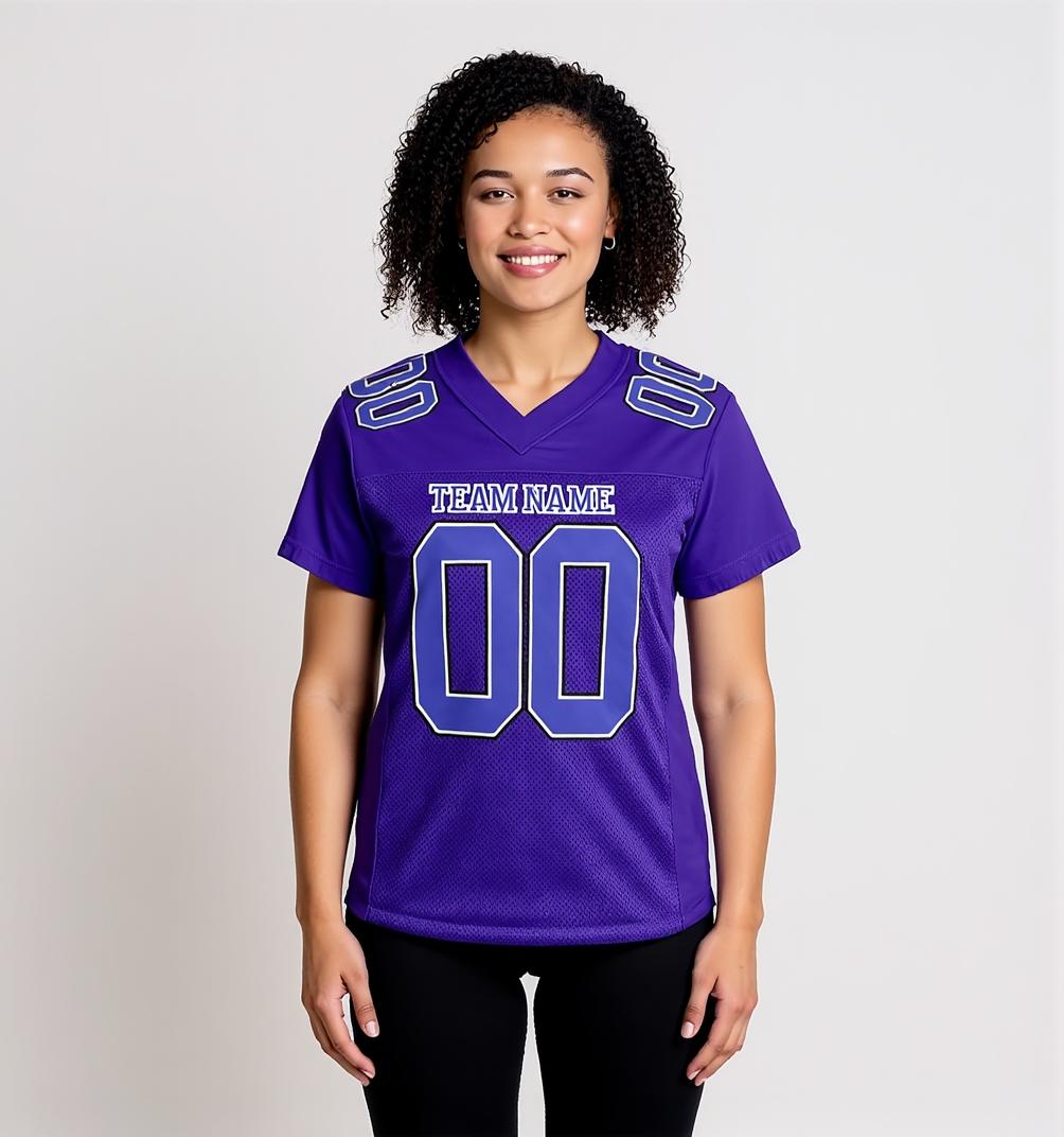 Custom Purple & White Football Jersey