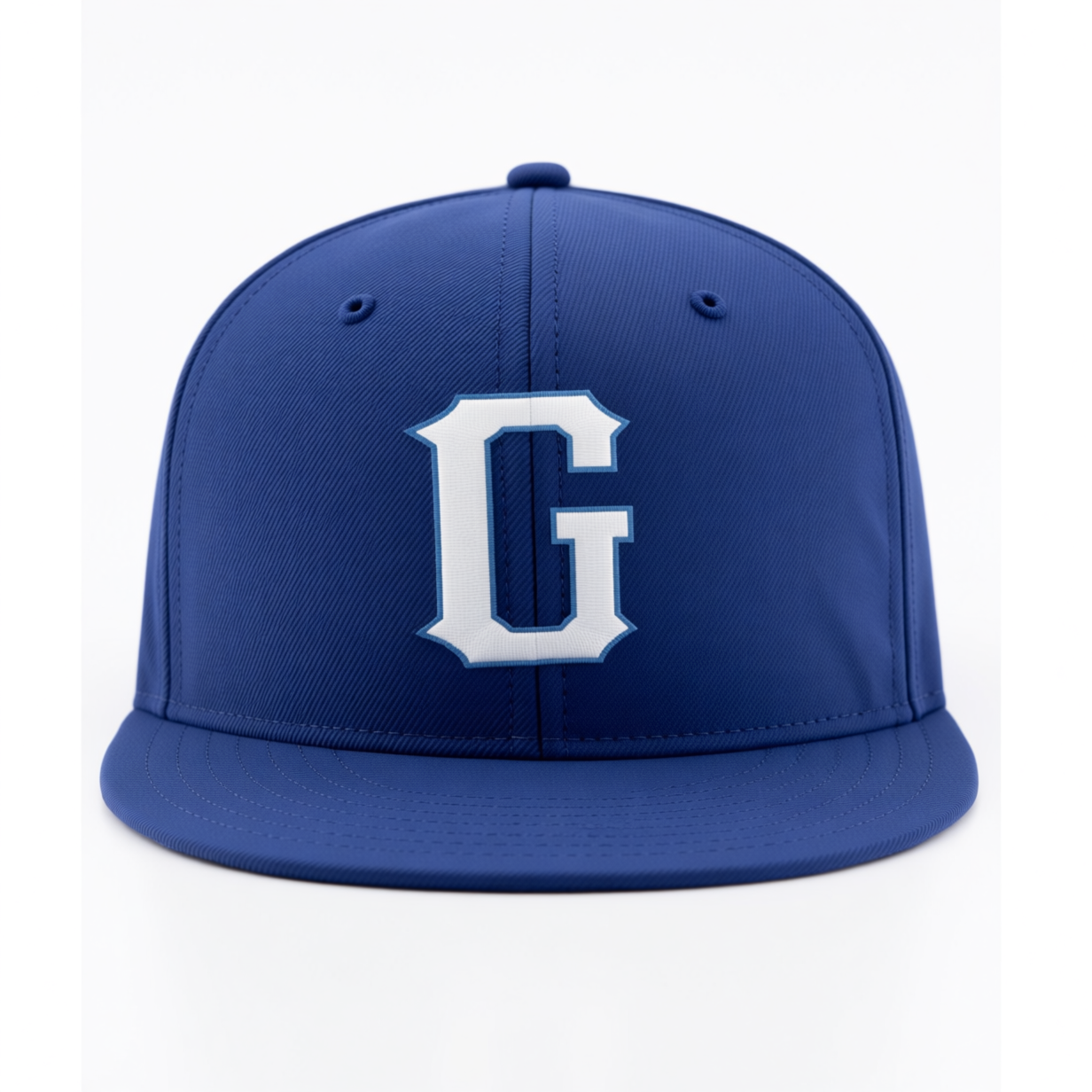 Custom Royal Blue & White/Blue Stitched Adjustable Snapback Hat