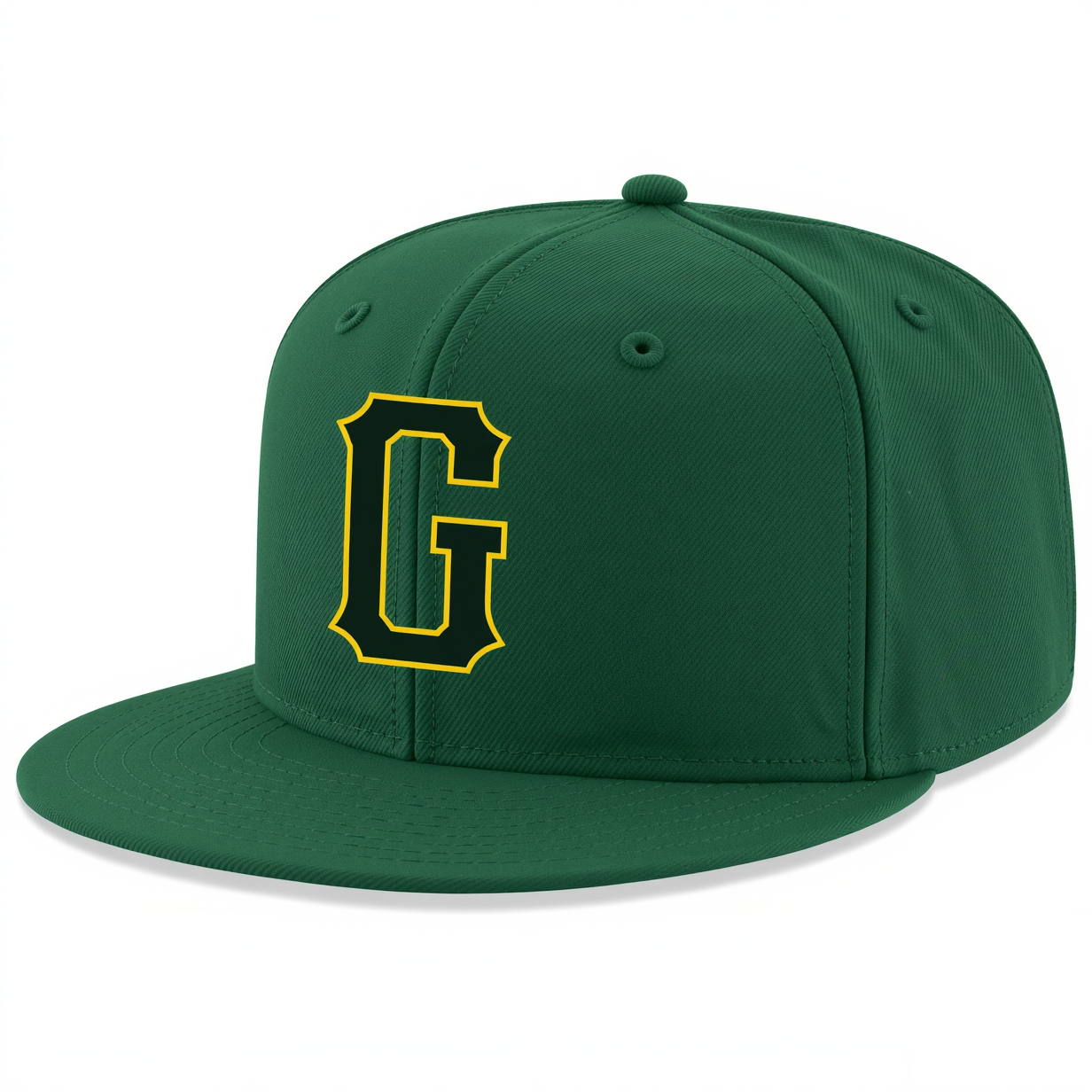 Custom Midnight Green & Black/Yellow Stitched Adjustable Snapback Hat