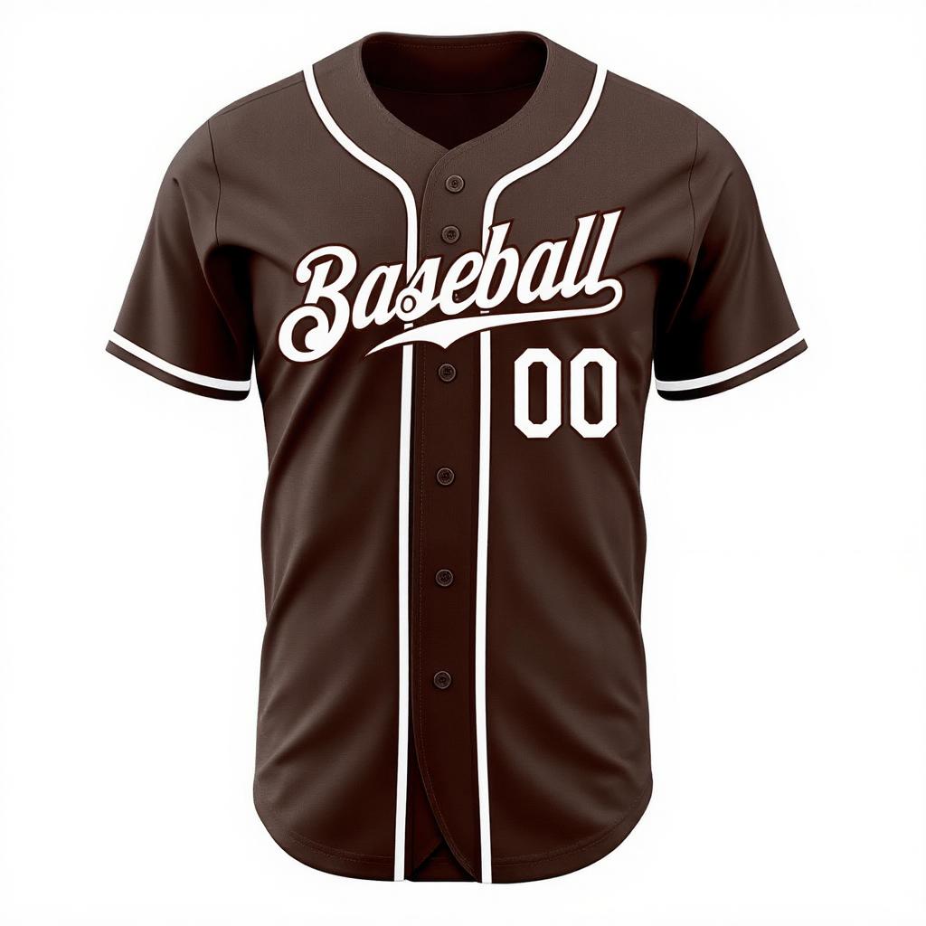 Custom Brown & White Baseball Jersey