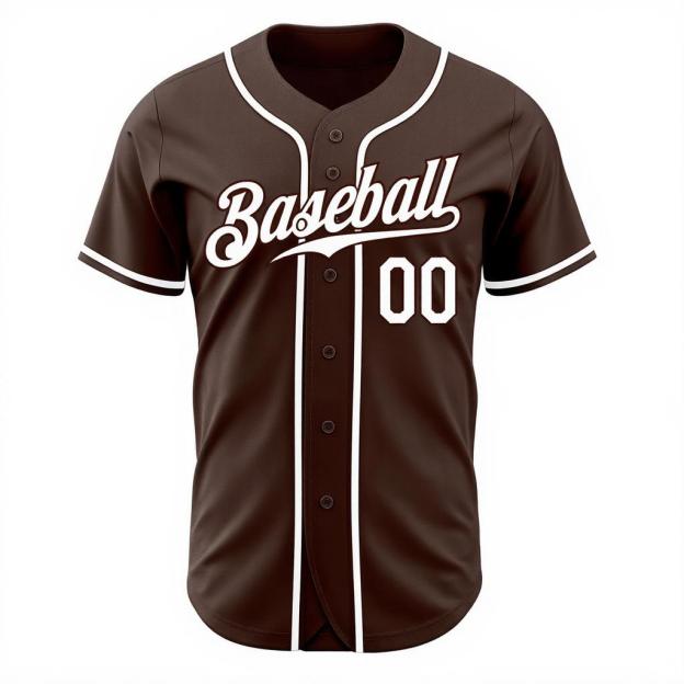 Custom Brown & White Baseball Jersey